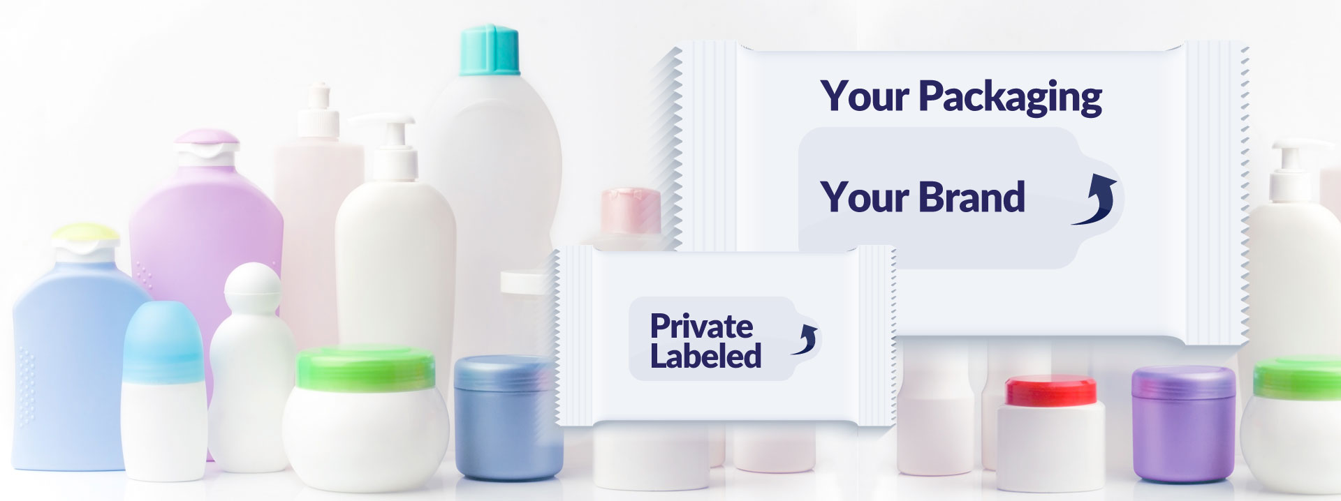 a variety of different colored and colored objects. highlights the environmental friendliness and user-friendly packaging.