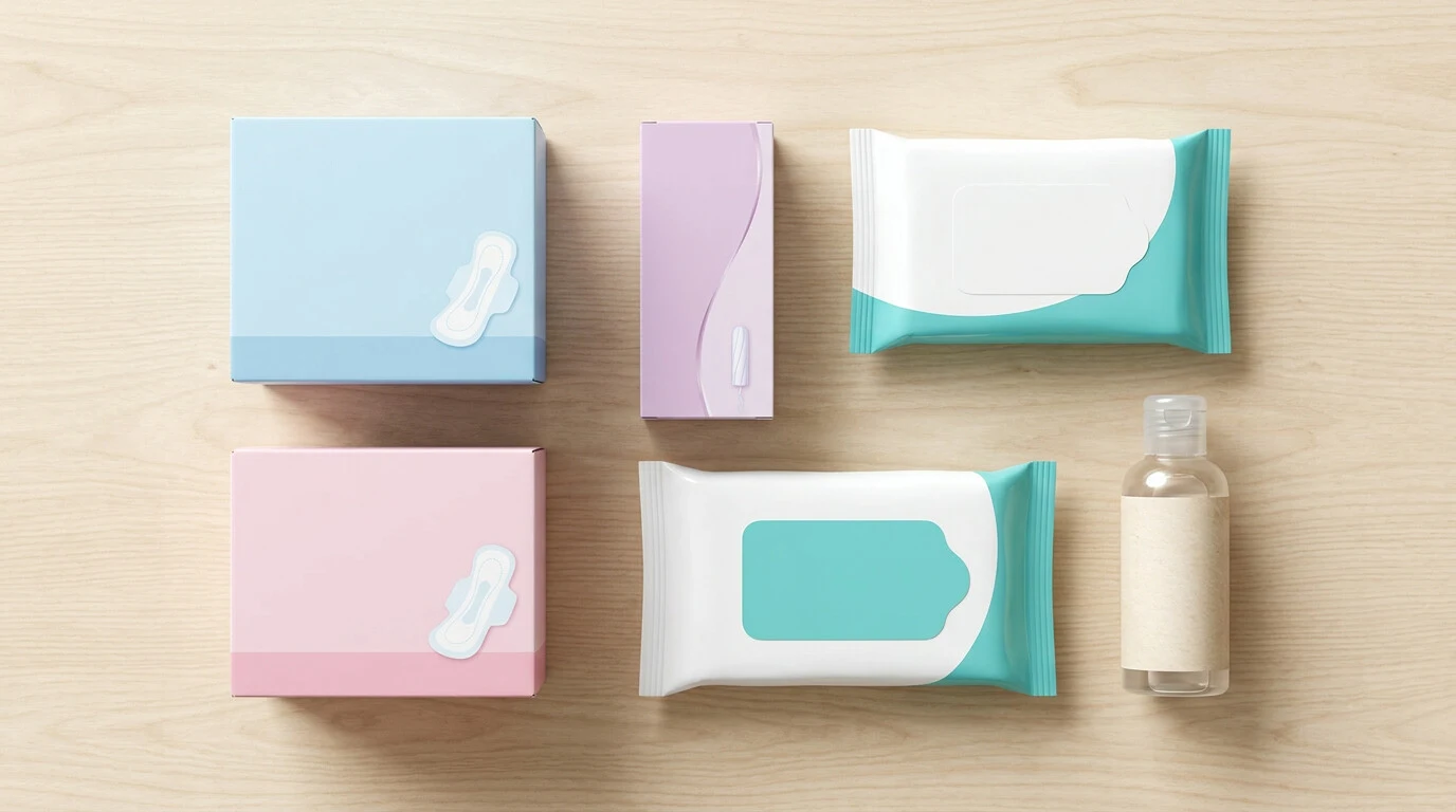 Feminine care products represent private label feminine hygiene products from Tradis Inc. in the U.S.