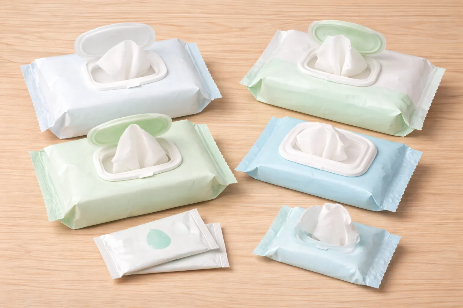 Tissue varieties arranged neatly reflect private label products from Tradis Inc. in the U.S.